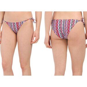 ONIA x DVF "Kate" Geo-Print Side-Tie Low-Rise Bikini Bottom, Multicolor